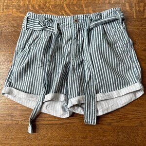 Abercombie Kids Girls Paperbag Striped Shorts Size 11/12